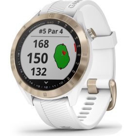 Garmin Approach S40 GPS Golf Watch - Light Gold with White Band