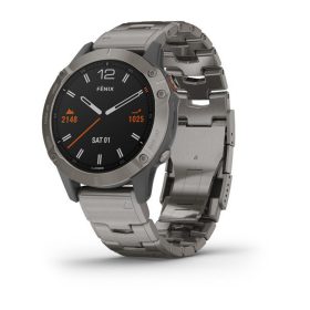 Garmin Fenix 6 Pro Multisport GPS Watch - Sapphire - Titanium with Vented Titanium Bracelet