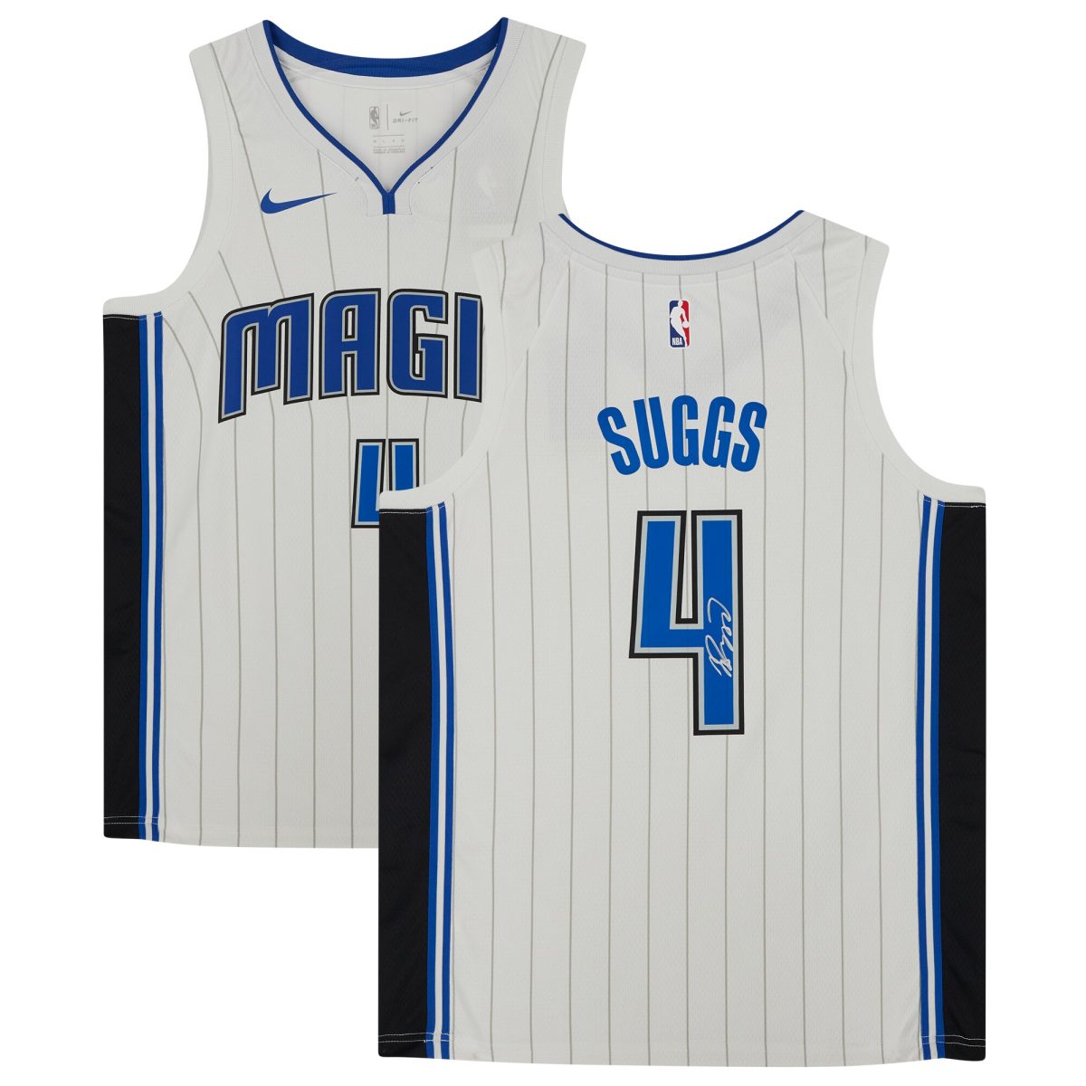 Jalen Suggs Orlando Magic Autographed Nike White Association Swingman Jersey