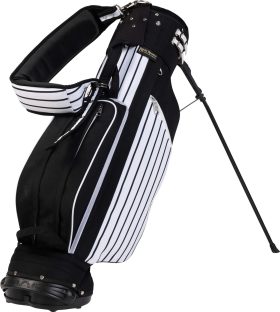 Jones Golf Jones Classic Pinstripe Collection Stand Bag in Black, Size 8" x 8"