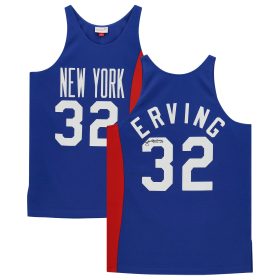 Julius Erving Blue New York Nets Autographed Mitchell & Ness Hardwood Classics Authentic Jersey
