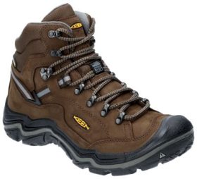 KEEN Durand II Mid Waterproof Hiking Boots for Men - Cascade Brown/Gargoyle - 10.5M