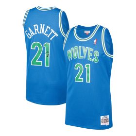 Kevin Garnett Minnesota Timberwolves Autographed Blue 1995-1996 Mitchell and Ness Authentic Jersey