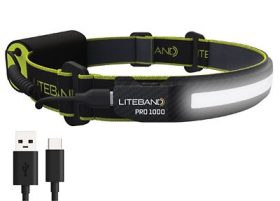 LITEBAND Pro 1000 Wide-Beam LED Headlamp - Carbon Fiber