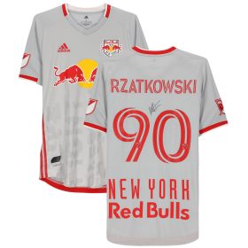 Marc Rzatkowski New York Red Bulls Autographed Match-Used #90 Gray Jersey from the 2020 MLS Season
