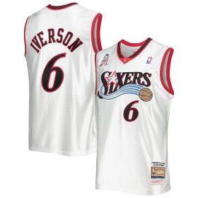 Men's Mitchell & Ness Allen Iverson White Eastern Conference Hardwood Classics 2002 NBA All-Star Game Authentic Jersey