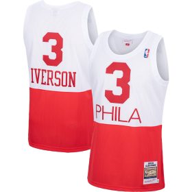 Men's Mitchell & Ness Allen Iverson White Philadelphia 76ers Hardwood Classics Authentic Jersey