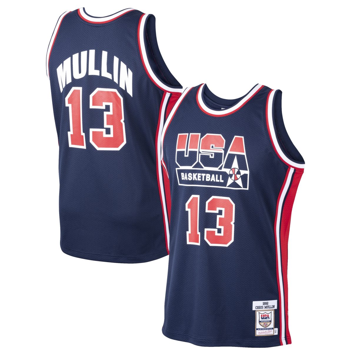 Men's Mitchell & Ness Chris Mullin Navy USA Basketball Home 1992 Dream Team Authentic Jersey
