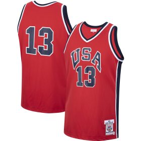 Men's Mitchell & Ness Chris Mullin Red USA Basketball Authentic 1984 Jersey