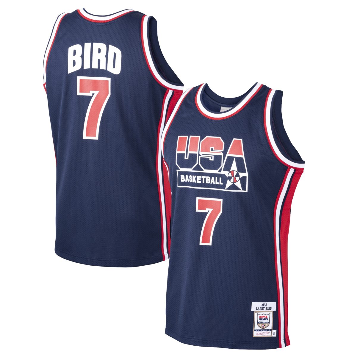 Men's Mitchell & Ness Larry Bird Navy USA Basketball Home 1992 Dream Team Authentic Jersey