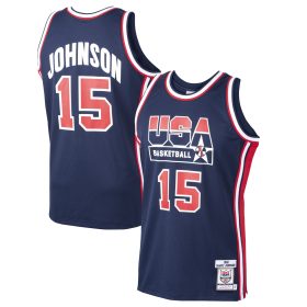 Men's Mitchell & Ness Magic Johnson Navy USA Basketball Home 1992 Dream Team Authentic Jersey