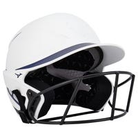 Mizuno F6 Adult Fastpitch Softball Batting Helmet in White/Navy Size Large/X-Large