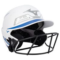 Mizuno F6 Youth Fastpitch Softball Batting Helmet in White/Blue Size OSFA