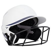 Mizuno F6 Youth Fastpitch Softball Batting Helmet in White/Navy Size OSFA