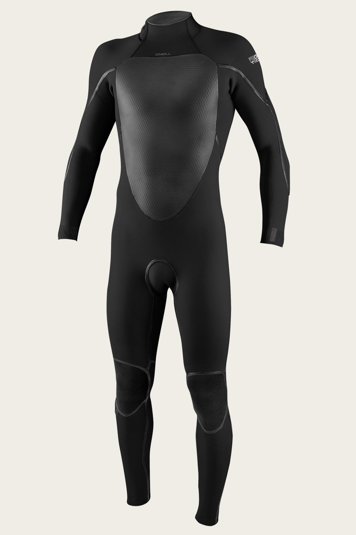 Oneill Wetsuits Mens Psycho Tech Back Zip 3/2+mm Fullsuit in Black / MS