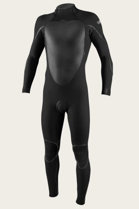 Oneill Wetsuits Mens Psycho Tech Back Zip 4/3mm Fullsuit in Black / Small