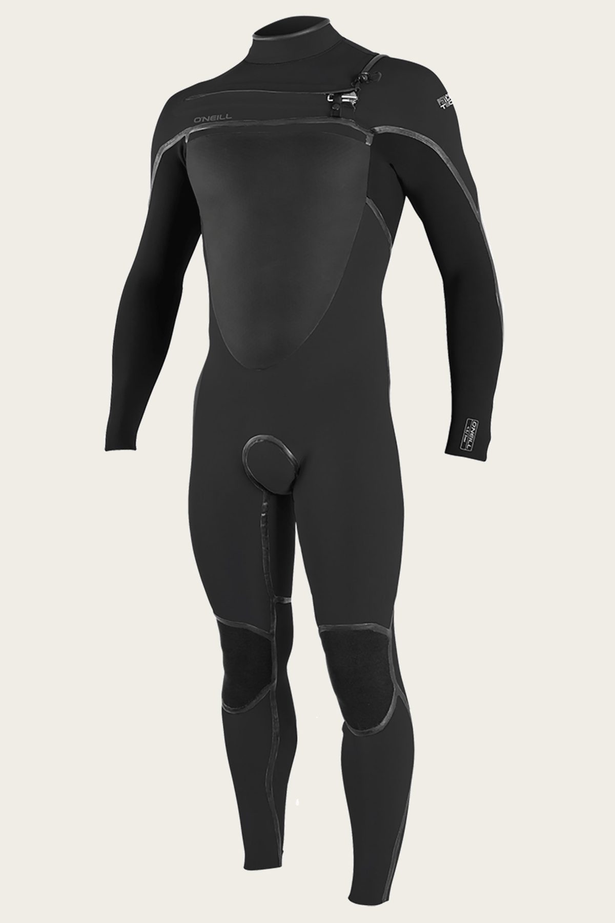 Oneill Wetsuits Mens Psycho Tech Chest Zip 4/3mm Fullsuit in Black / 2XL