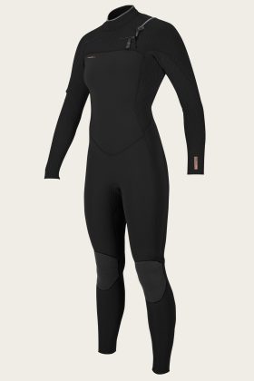 Oneill Wetsuits Womens Wetsuit Hyperfreak Chest Zip 3/2+mm Fullsuit in Black / 10