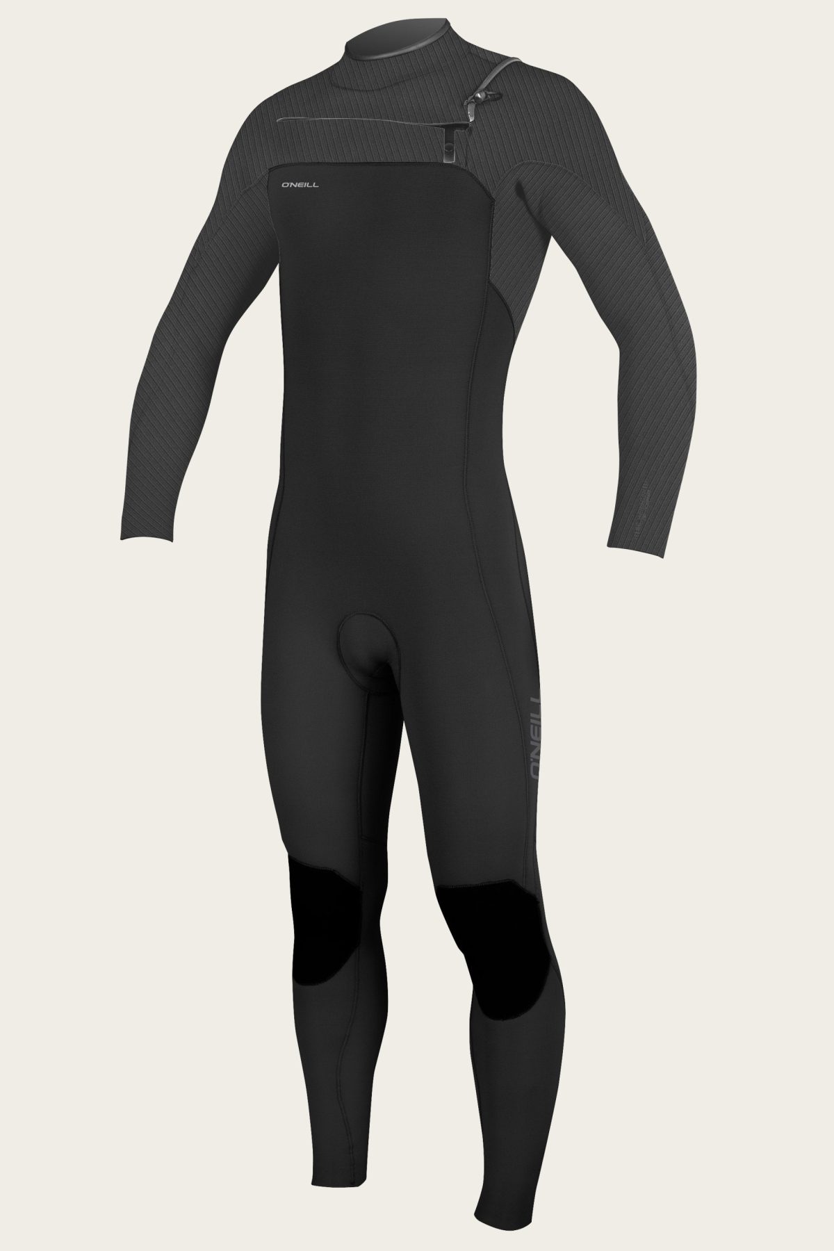Oneill Wetsuits Youth Wetsuit Hyperfreak Chest Zip 3/2+mm Fullsuit in Black/Graphite/Graphite (R76) / 10