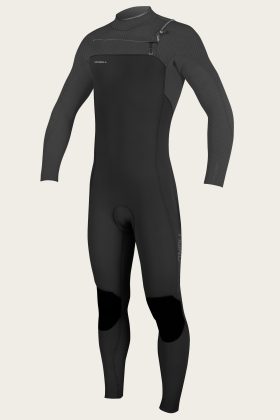 Oneill Wetsuits Youth Wetsuit Hyperfreak Chest Zip 3/2+mm Fullsuit in Black/Graphite/Graphite (R76) / 14