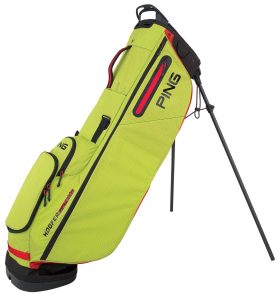 PING Hoofer Craz E Lite Carry Stand Bag 2022 in Yellow/Black/Red