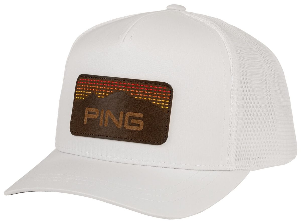 PING Men's Camelback Golf Hat, Spandex/Polyester in White