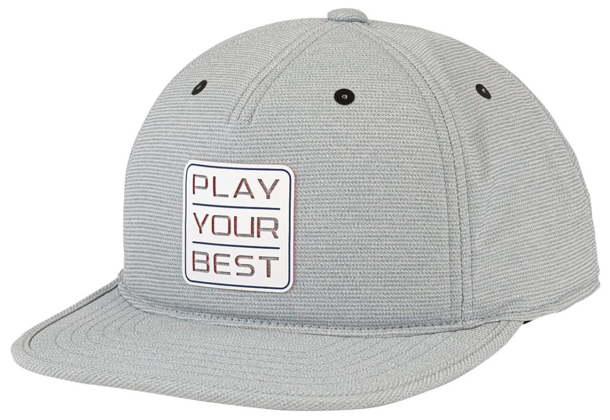 PING Men's Pyb Flex Golf Hat, Spandex/Polyester in Grey