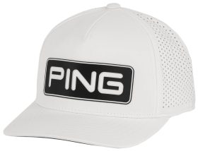 PING Men's Tour Vented Delta Golf Hat in White