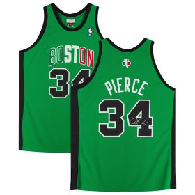Paul Pierce Green Boston Celtics Autographed Mitchell & Ness 2007-08 Authentic Jersey