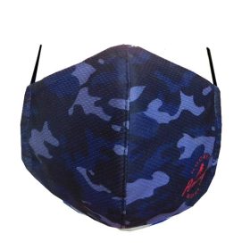 Perani's Black/Navy Camo Ear Loop Face Mask- Sr