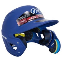 Rawlings Mach Adjust Matte Senior Batting Helmet w/ EXT Flap in Blue Size Senior (Left Handed Batter)