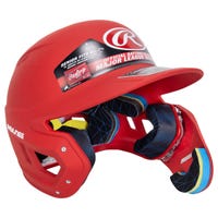 Rawlings Mach Adjust Matte Senior Batting Helmet w/ EXT Flap in Red Size Senior (Left Handed Batter)