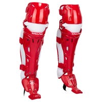 Rawlings Mach Adult Catcher's Leg Guards in Red Size 17 in