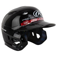 Rawlings Mach Alpha Gloss Senior Batting Helmet in Black Size Medium