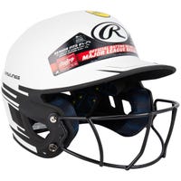 Rawlings Mach Ice Matte Senior Fastpitch Batting Helmet in White/Black
