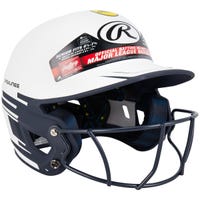 Rawlings Mach Ice Matte Senior Fastpitch Batting Helmet in White/Navy