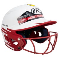 Rawlings Mach Ice Matte Senior Fastpitch Batting Helmet in White/Red