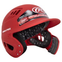 Rawlings R16 Reverse Matte Senior Batting Helmet in Red