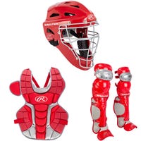 Rawlings Renegade 2.0 Adult Baseball Catcher's Kit in Red/Silver