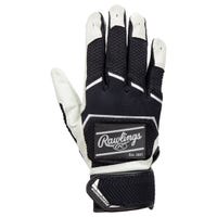 Rawlings Workhorse Adult Baseball Batting Gloves - 2022 Model in Black Size Large