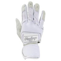 Rawlings Workhorse Compression Strap Adult Baseball Batting Gloves - 2022 Model in White Size Large