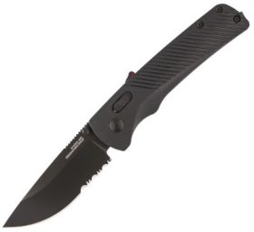 SOG Flash AT Blackout Serrated Folding Knife