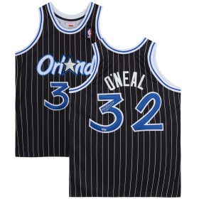 Shaquille O'Neal Orlando Magic Autographed Black Mitchell & Ness Authentic Jersey