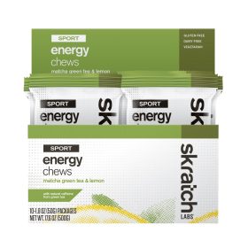 Skratch Labs | Sport Energy Chews Matcha | Green | Tea and Lemon, 10 Pack