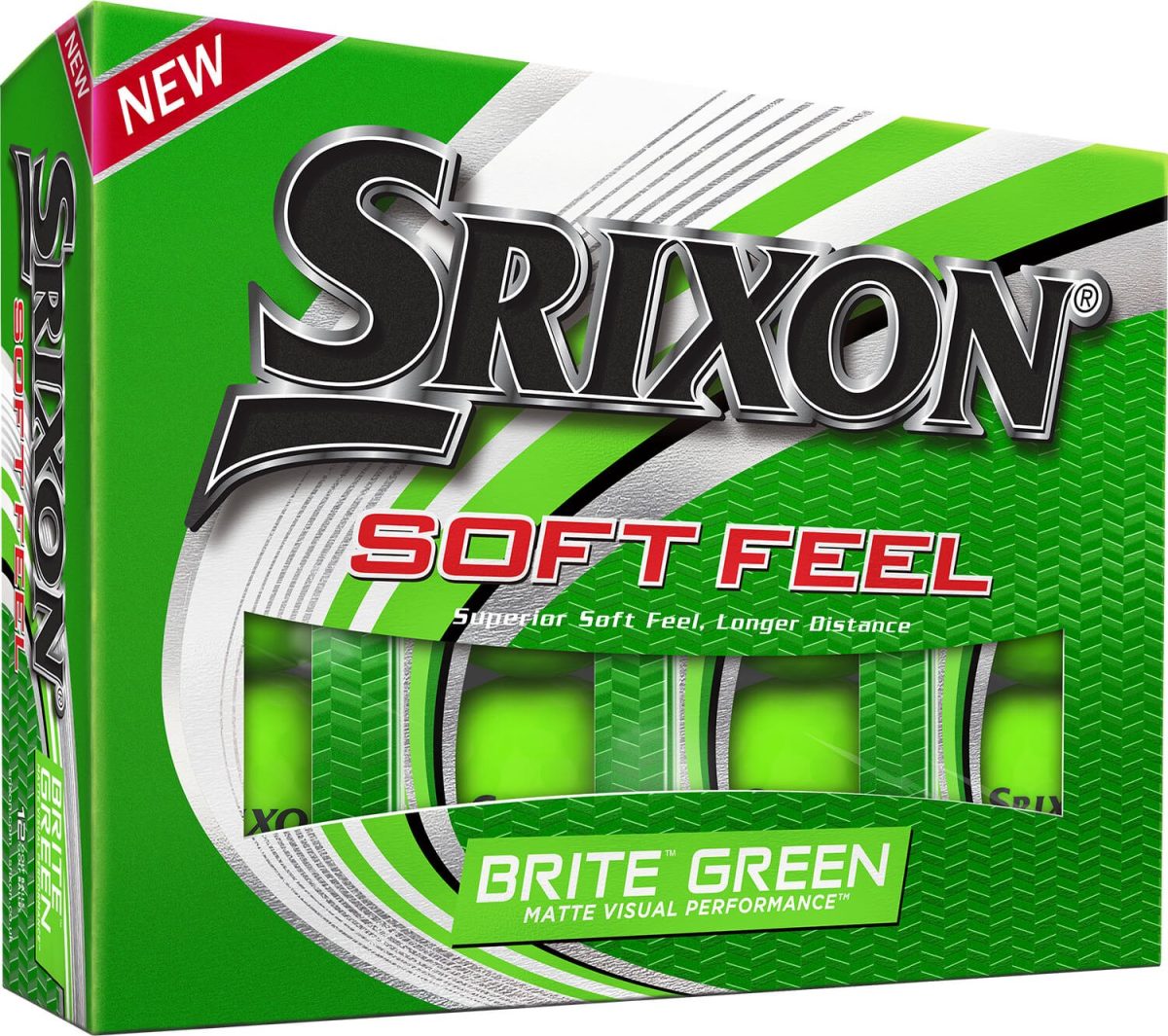 Srixon Soft Feel Brite Golf Balls in Green
