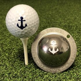 Tin Cup Golf Ball Stencil in Anchors Aweigh