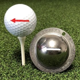 Tin Cup Golf Ball Stencil in One Way