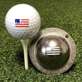 Tin Cup Golf Ball Stencil in Stars And Stripes Usa