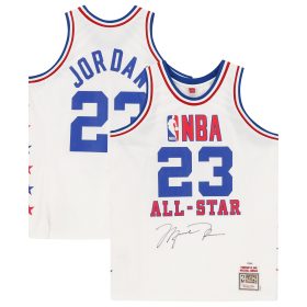 Upper Deck Michael Jordan White Chicago Bulls Autographed Mitchell & Ness 1985 All-Star Game Jersey