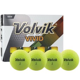 Volvik Vivid Golf Balls (1 Dozen) - Matte Yellow